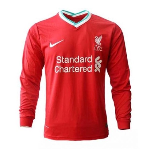 Thailande Maillot Football Liverpool Domicile ML 2020-21 Rouge